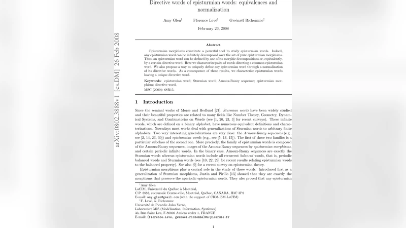 Directive words of episturmian words: equivalences and normalization