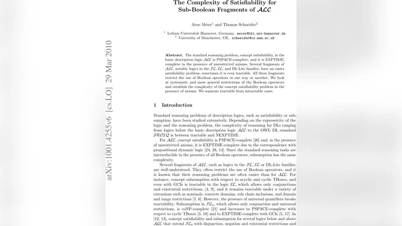 The Complexity of Satisfiability for Sub-Boolean Fragments of ALC