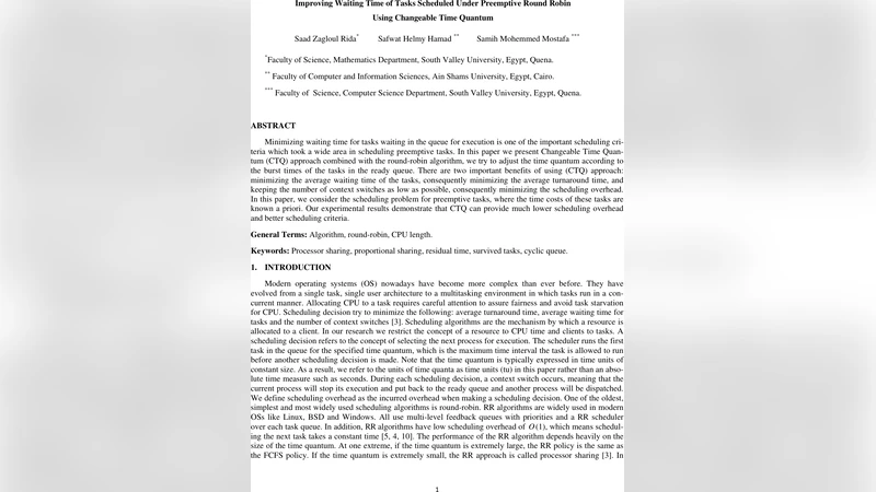 Improving Waiting Time of Tasks Scheduled Under Preemptive Round Robin   Using Changeable Time Quantum