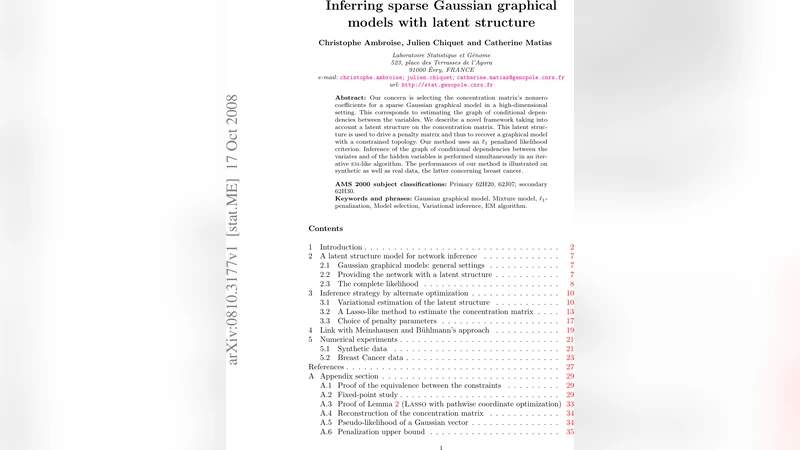 Inferring sparse Gaussian graphical models with latent structure