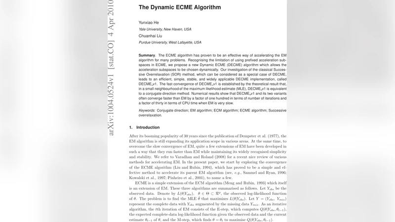The Dynamic ECME Algorithm