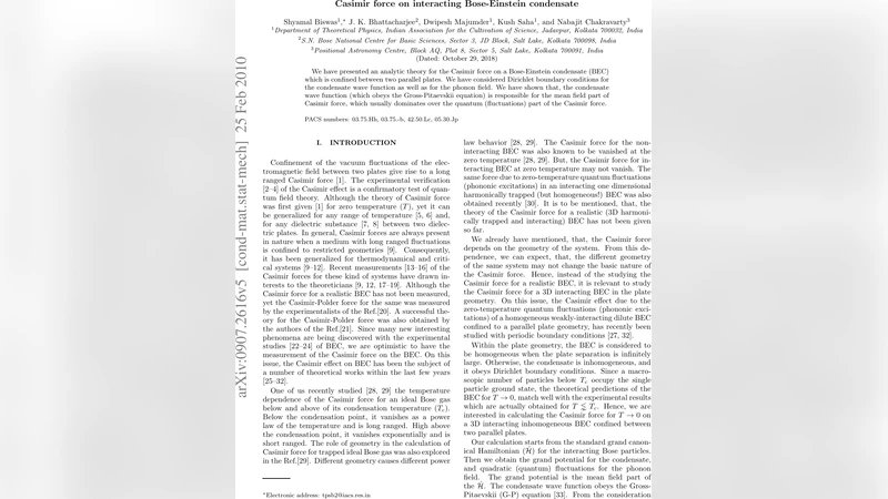 Casimir force on interacting Bose-Einstein condensate