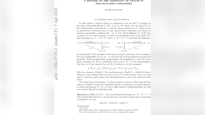 A remark on the additivity of traces in triangulated categories