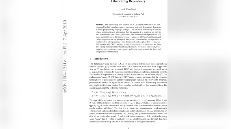 Liberalizing Dependency