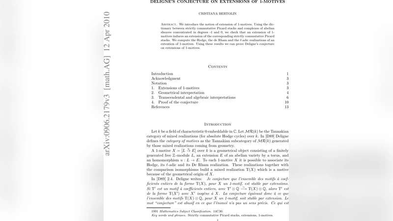 Delignes conjecture on extensions of 1-motives