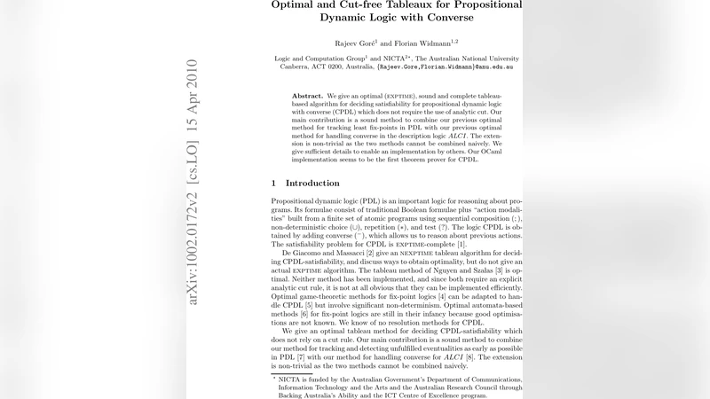 Optimal and Cut-free Tableaux for Propositional Dynamic Logic with   Converse