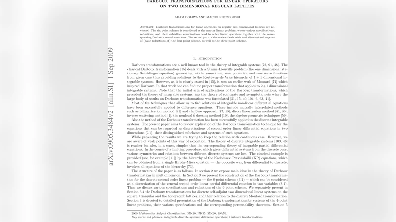 Darboux transformations for linear operators on two dimensional regular   lattices
