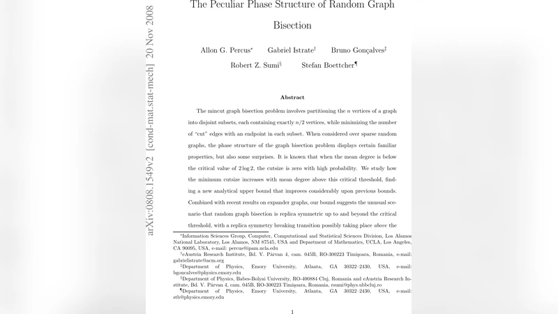 The Peculiar Phase Structure of Random Graph Bisection