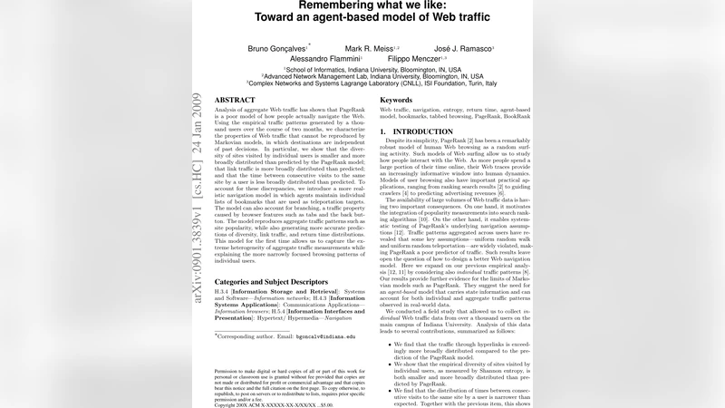 Remembering what we like: Toward an agent-based model of Web traffic