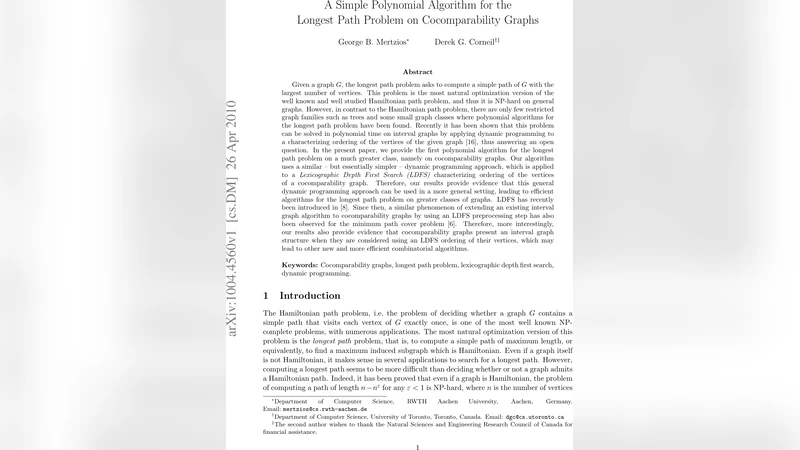 A Simple Polynomial Algorithm for the Longest Path Problem on   Cocomparability Graphs
