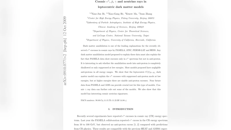 Cosmic e^pm, bar p, gamma and neutrino rays in leptocentric dark   matter models