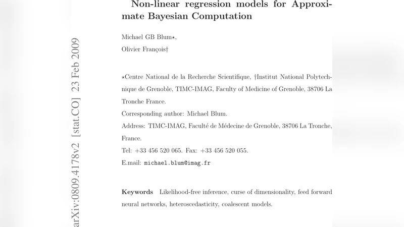 Non-linear regression models for Approximate Bayesian Computation