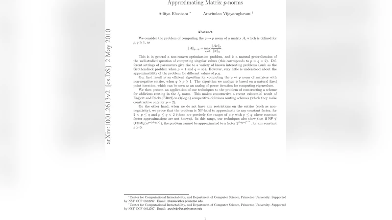Approximating Matrix p-norms