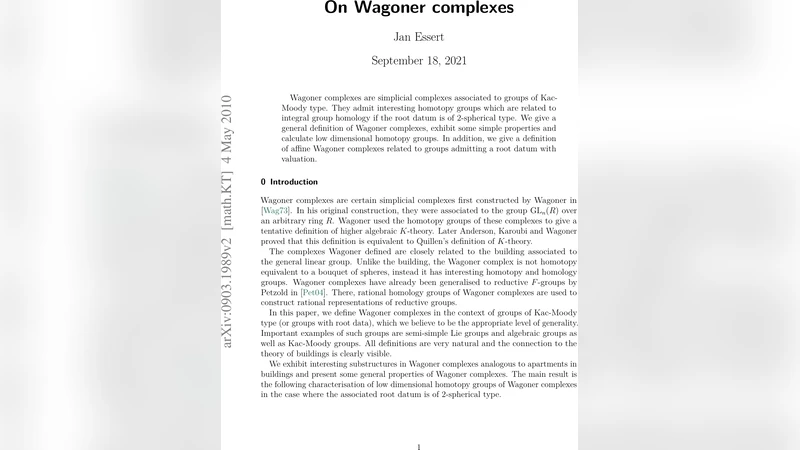 On Wagoner complexes