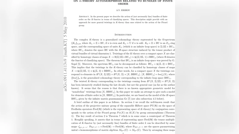 On $K$-theory automorphisms related to bundles of finite order