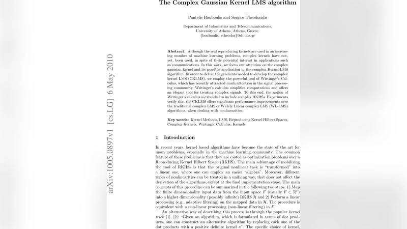 The Complex Gaussian Kernel LMS algorithm