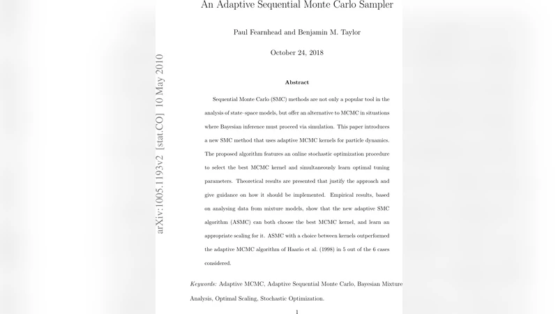 An Adaptive Sequential Monte Carlo Sampler