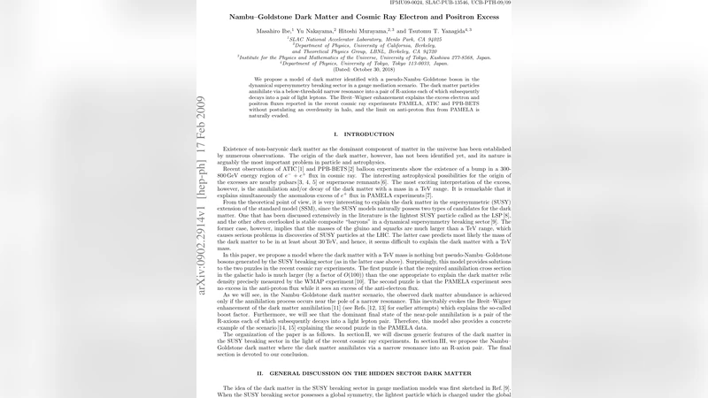 Nambu-Goldstone Dark Matter and Cosmic Ray Electron and Positron Excess
