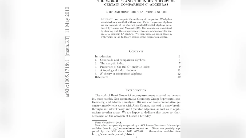 The $K$-groups and the index theory of certain comparison $C^*$-algebras