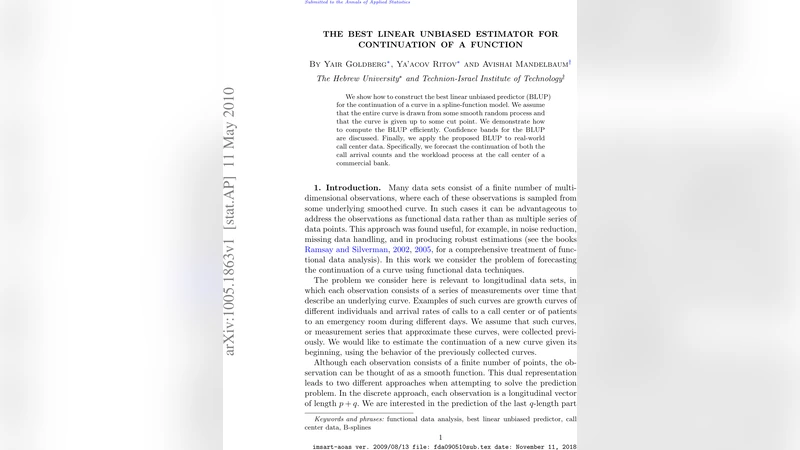The Best Linear Unbiased Estimator for Continuation of a Function