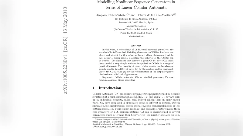 Modelling Nonlinear Sequence Generators in terms of Linear Cellular   Automata