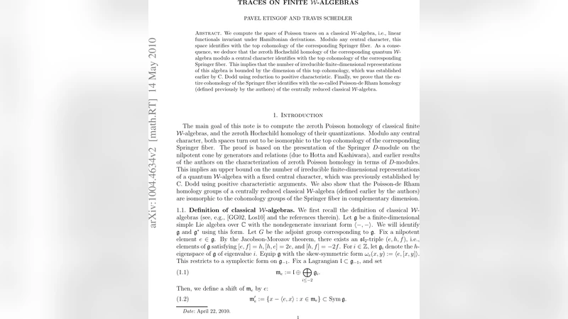 Traces on finite W-algebras