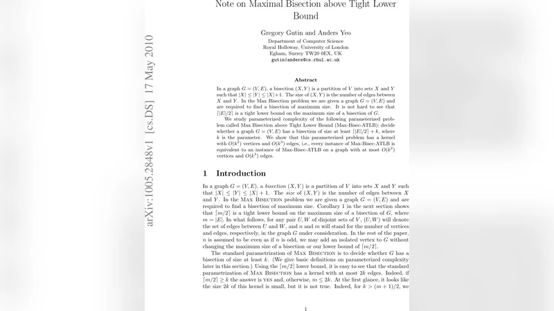 Note on Maximal Bisection above Tight Lower Bound
