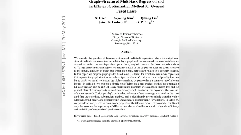 Graph-Structured Multi-task Regression and an Efficient Optimization   Method for General Fused Lasso