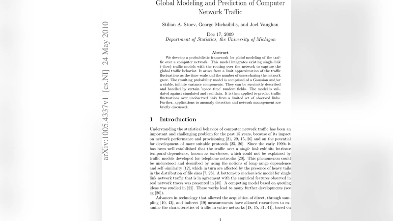 Global Modeling and Prediction of Computer Network Traffic