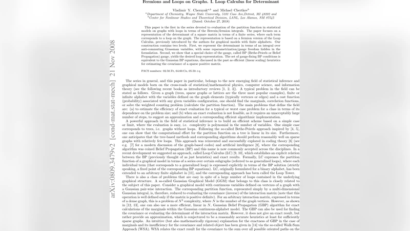 Fermions and Loops on Graphs. I. Loop Calculus for Determinant