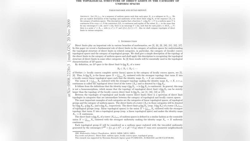 The topological structure of direct limits in the category of uniform   spaces
