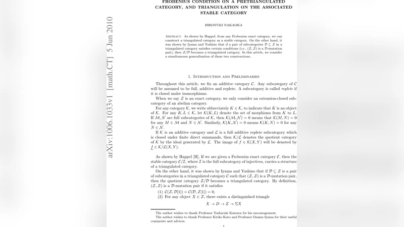 Frobenius condition on a pretriangulated category, and triangulation on   the associated stable category