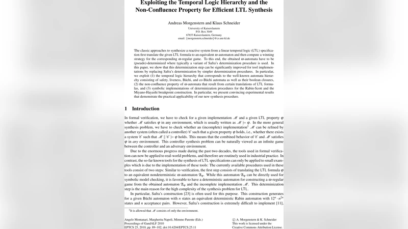 Exploiting the Temporal Logic Hierarchy and the Non-Confluence Property   for Efficient LTL Synthesis