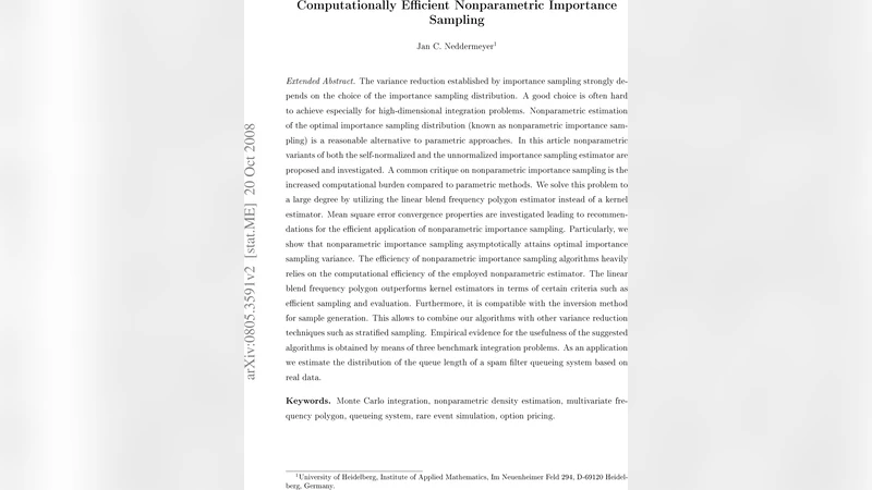 Computationally Efficient Nonparametric Importance Sampling