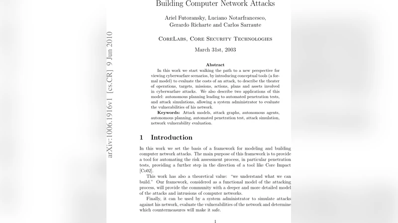 Building Computer Network Attacks