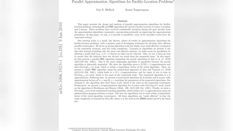 Parallel Approximation Algorithms for Facility-Location Problems