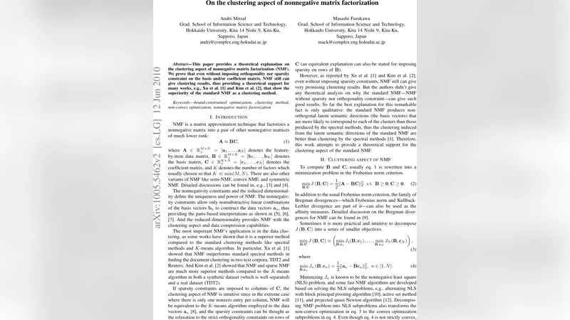 On the clustering aspect of nonnegative matrix factorization