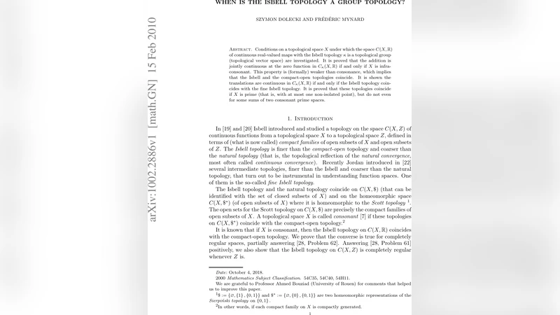 When is the {I}sbell topology a group topology?