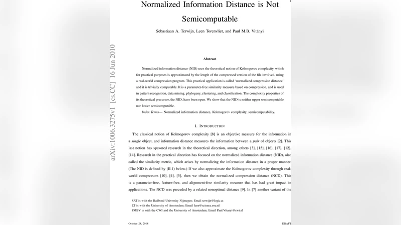 Normalized Information Distance is Not Semicomputable