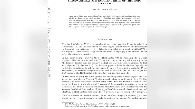 Subcoalgebras and endomorphisms of free Hopf algebras