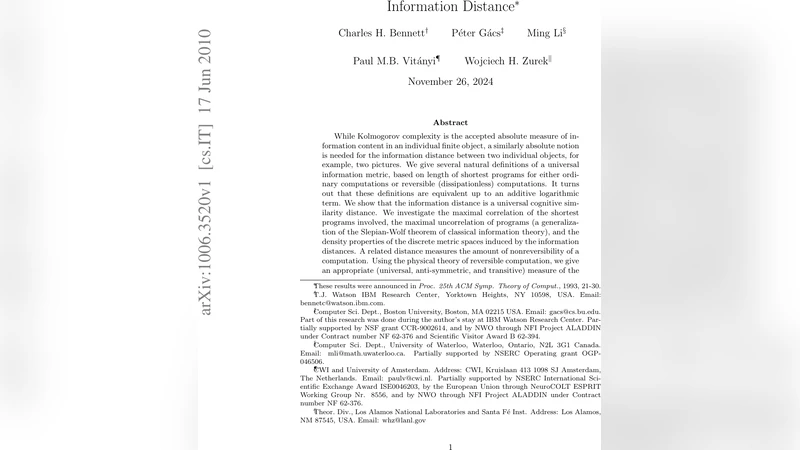 Information Distance