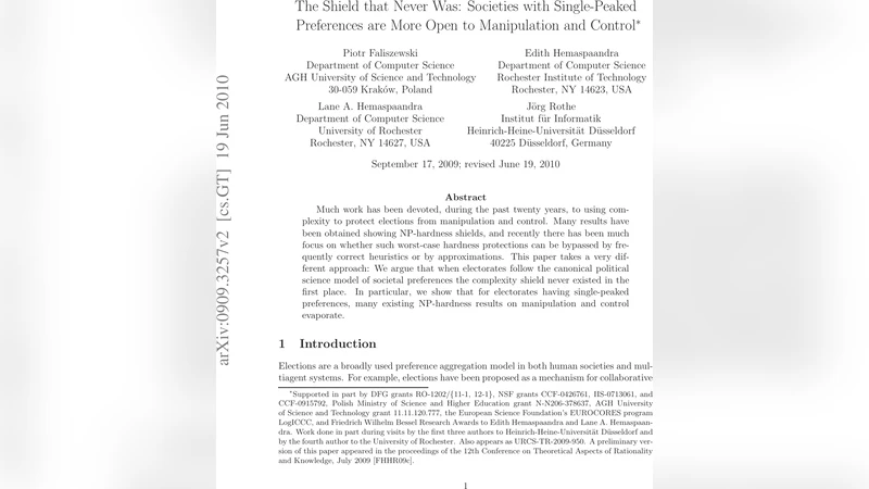 The Shield that Never Was: Societies with Single-Peaked Preferences are   More Open to Manipulation and Control