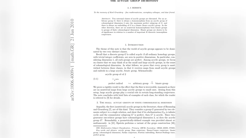 The acyclic group dichotomy