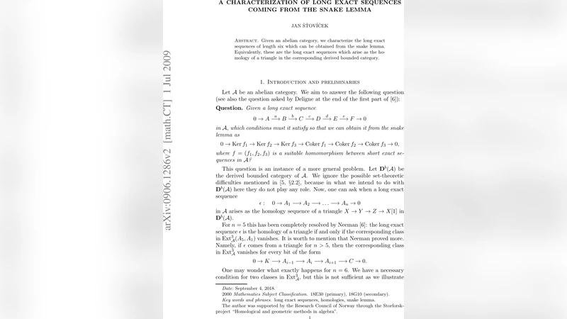 A characterization of long exact sequences coming from the snake lemma