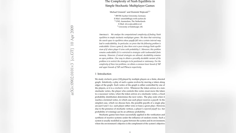 The Complexity of Nash Equilibria in Simple Stochastic Multiplayer Games