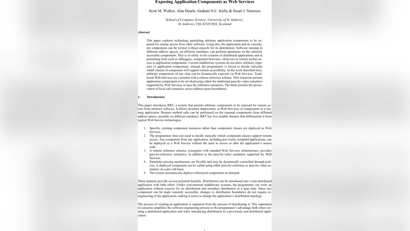 Exposing Application Components as Web Services