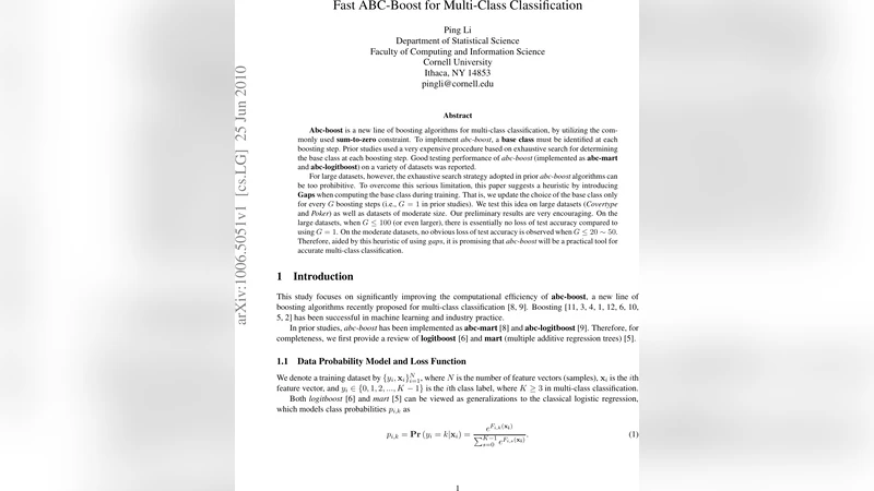 Fast ABC-Boost for Multi-Class Classification