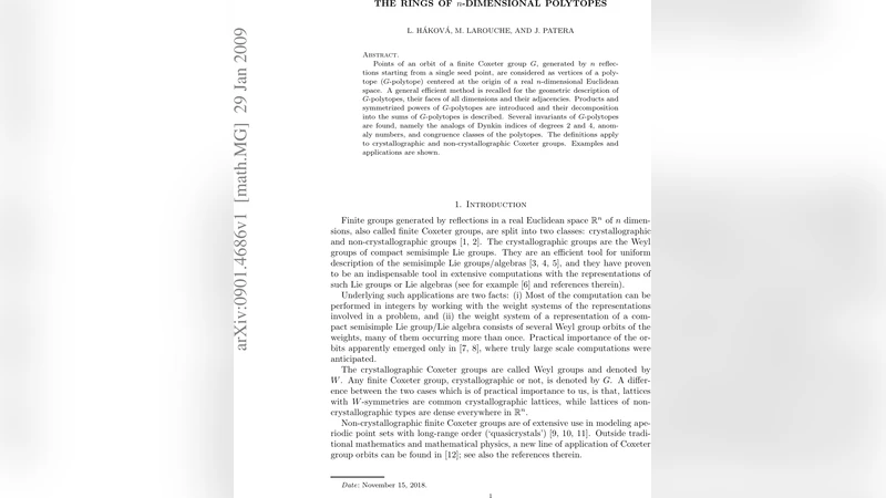 The rings of n-dimensional polytopes