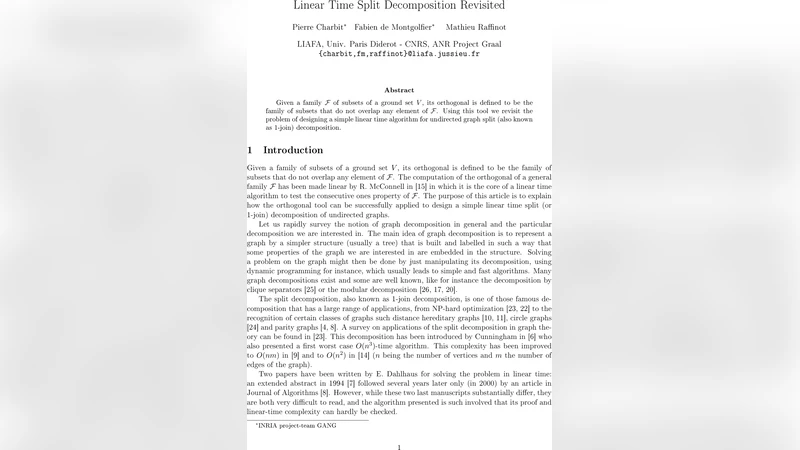 Linear Time Split Decomposition Revisited
