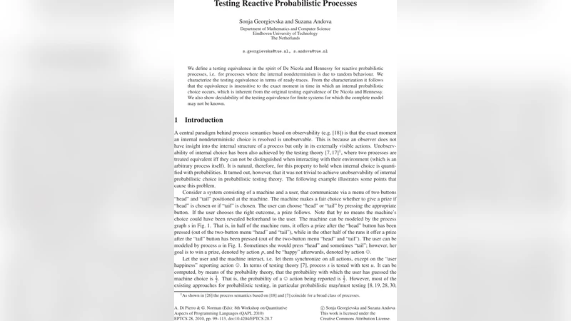 Testing Reactive Probabilistic Processes